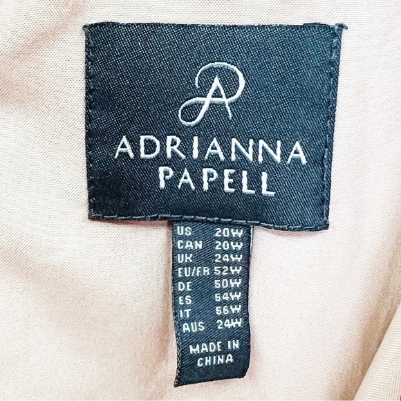 Adrianna Papell Dress Women's Size 20 Orange Lace V-Neck Sleeveless Formal New - Picture 6 of 10